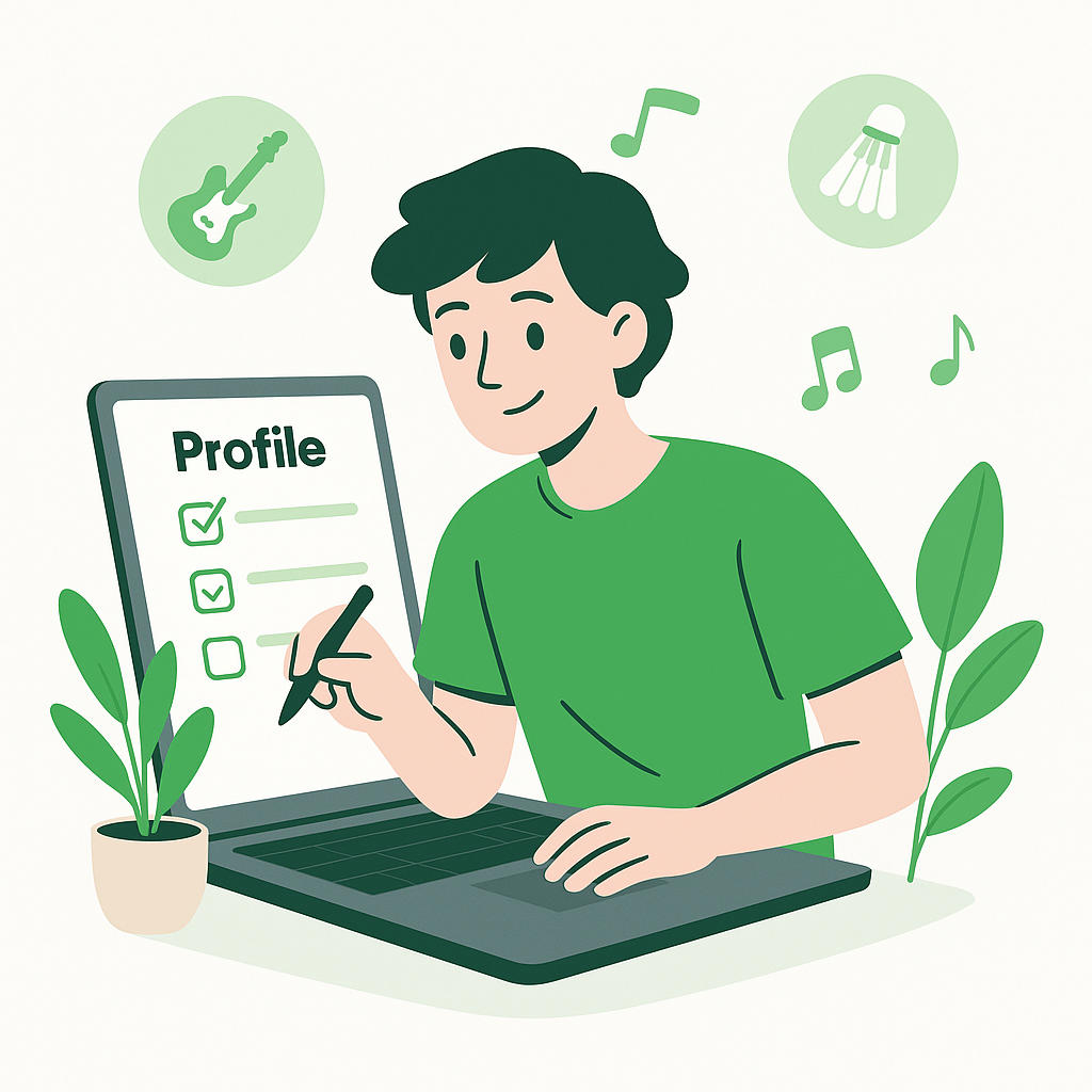 Ilustración: Crea tu perfil